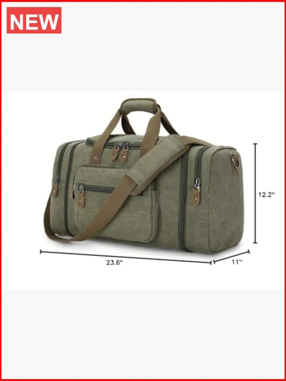 Canvas Duffle 60L Weekender Overnight Bag Travel Luggage